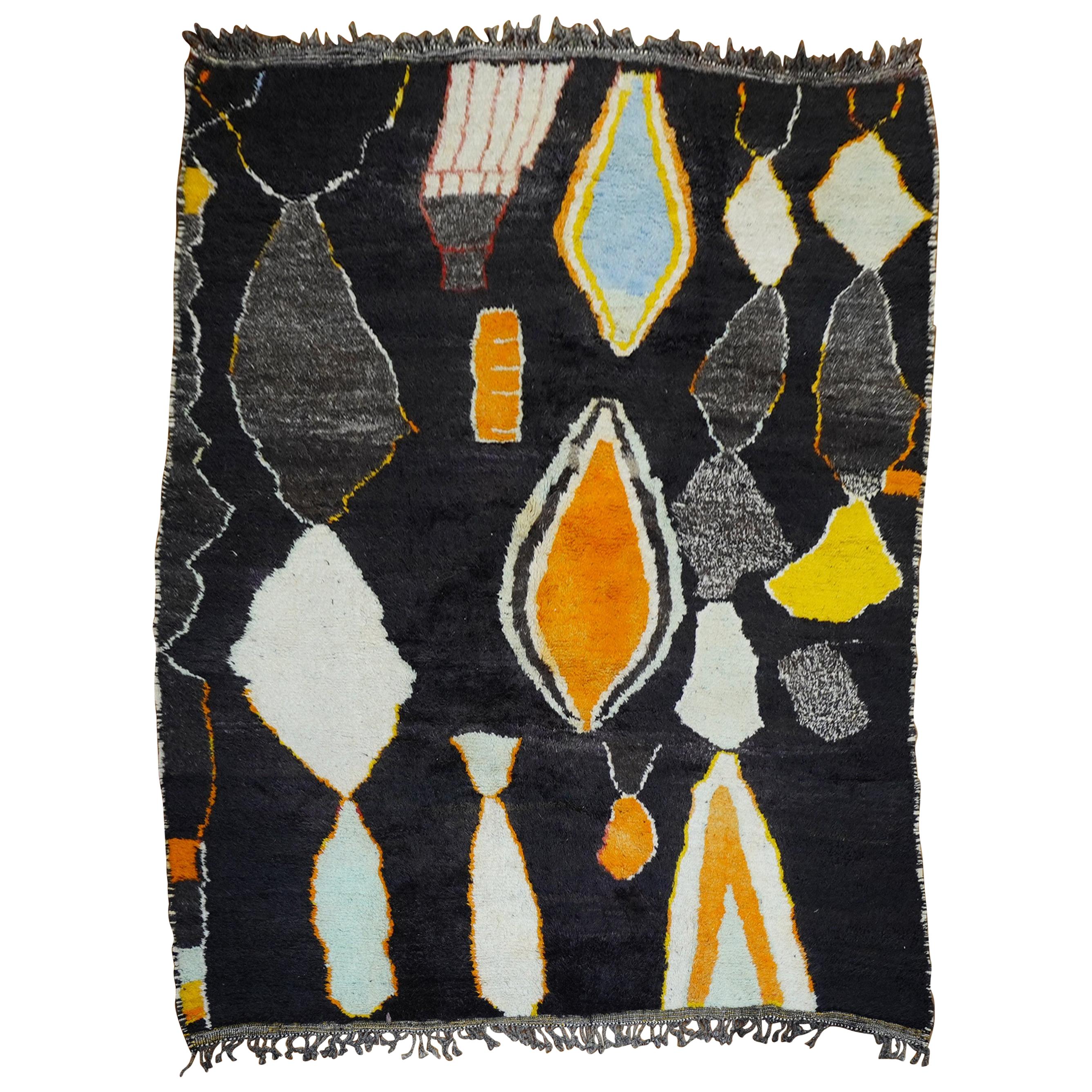Modern Large Scale Moroccan Early 21st Century Room Size Organic Rug
