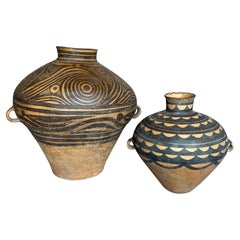 Modern Large Scale Neolithic Style Ceramic Pots