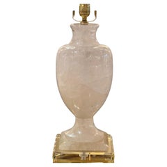 Modern Large Scale Polished Rock Crystal Lamp from South America