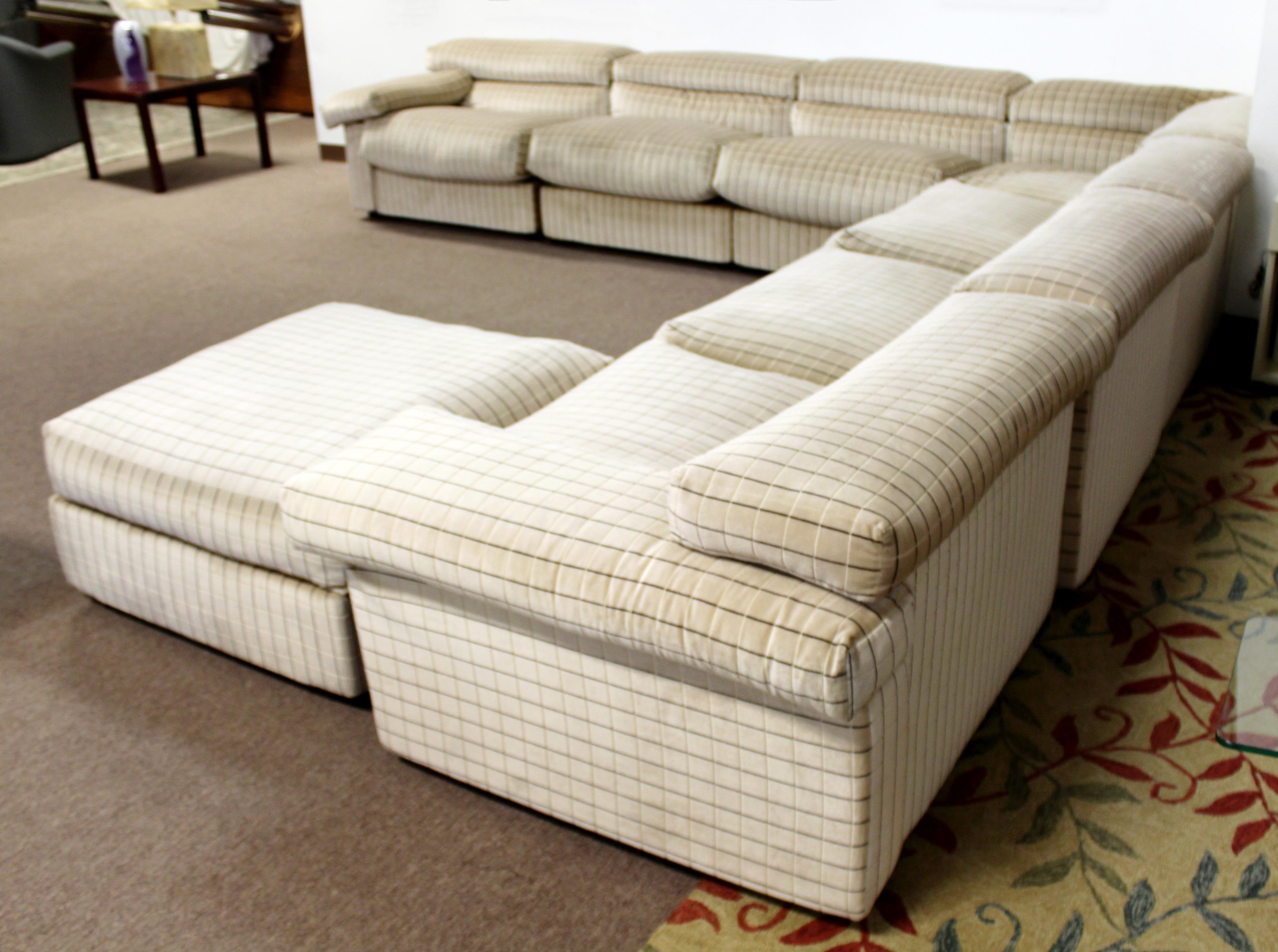 Modern Large Sofa Sectional Erasmo by Tobia Scarpa B&B Italia, 1970s In Good Condition In Keego Harbor, MI