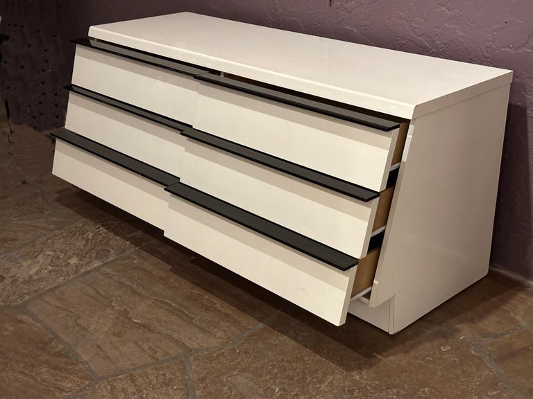 white dresser with black handles JXQTLINGMU 52 inch Farmhouse 8 Drawers Double Dresser