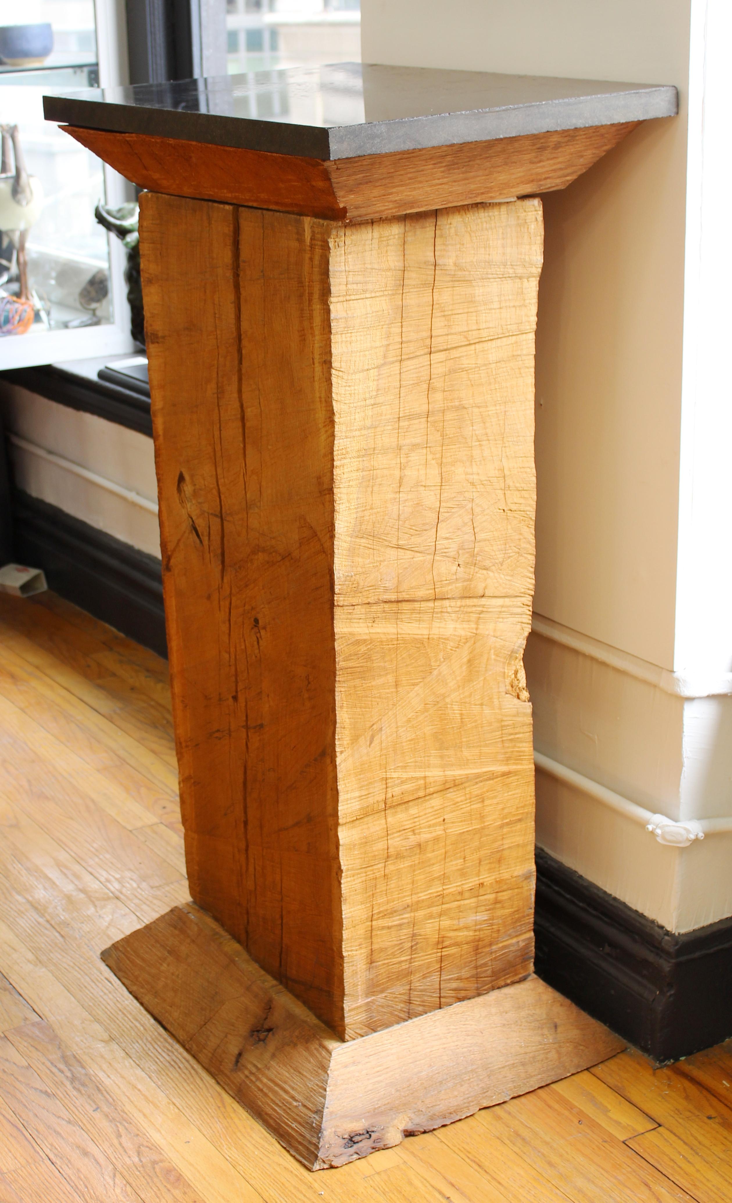 wood pedestal