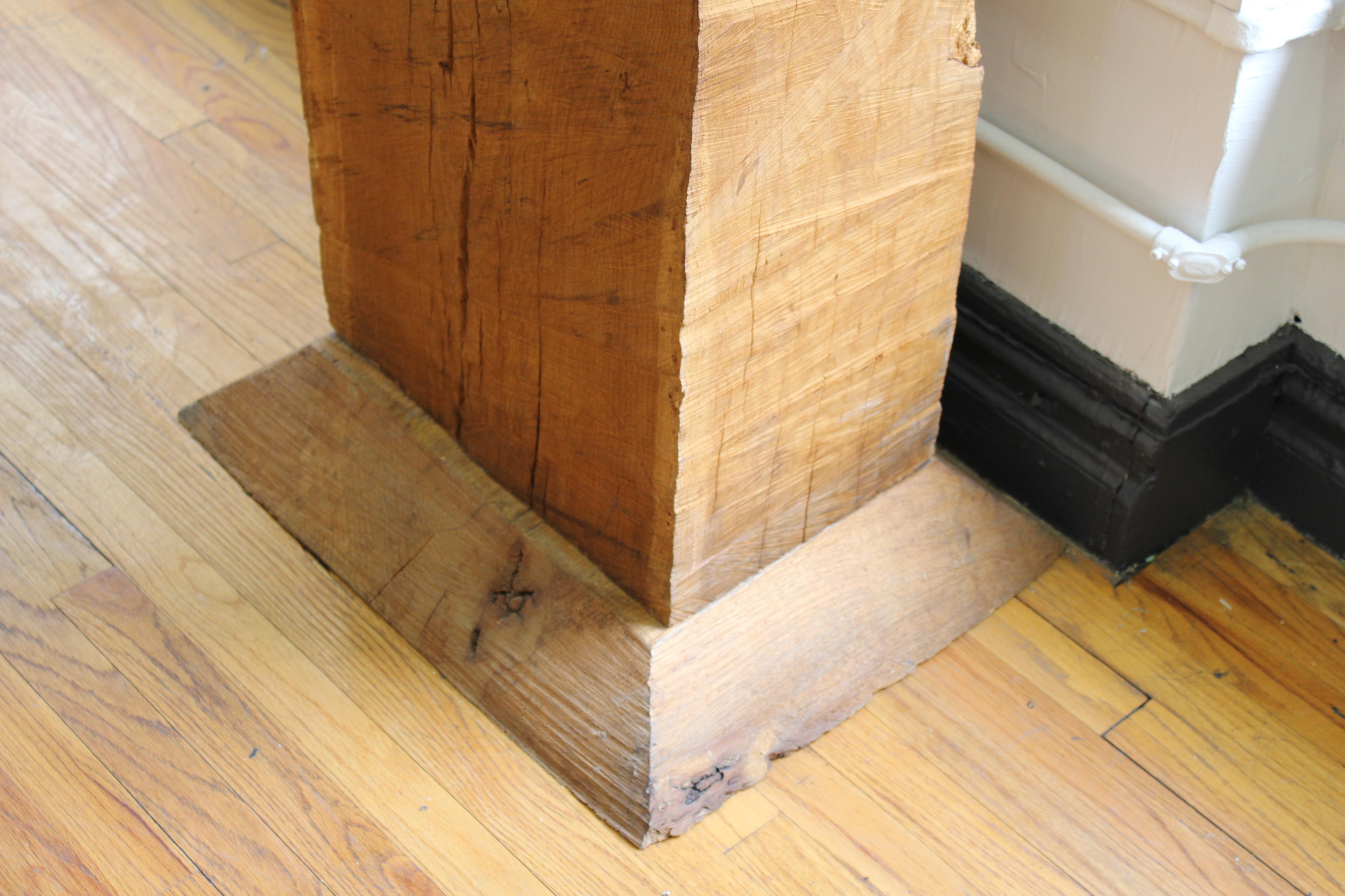 large wood pedestal