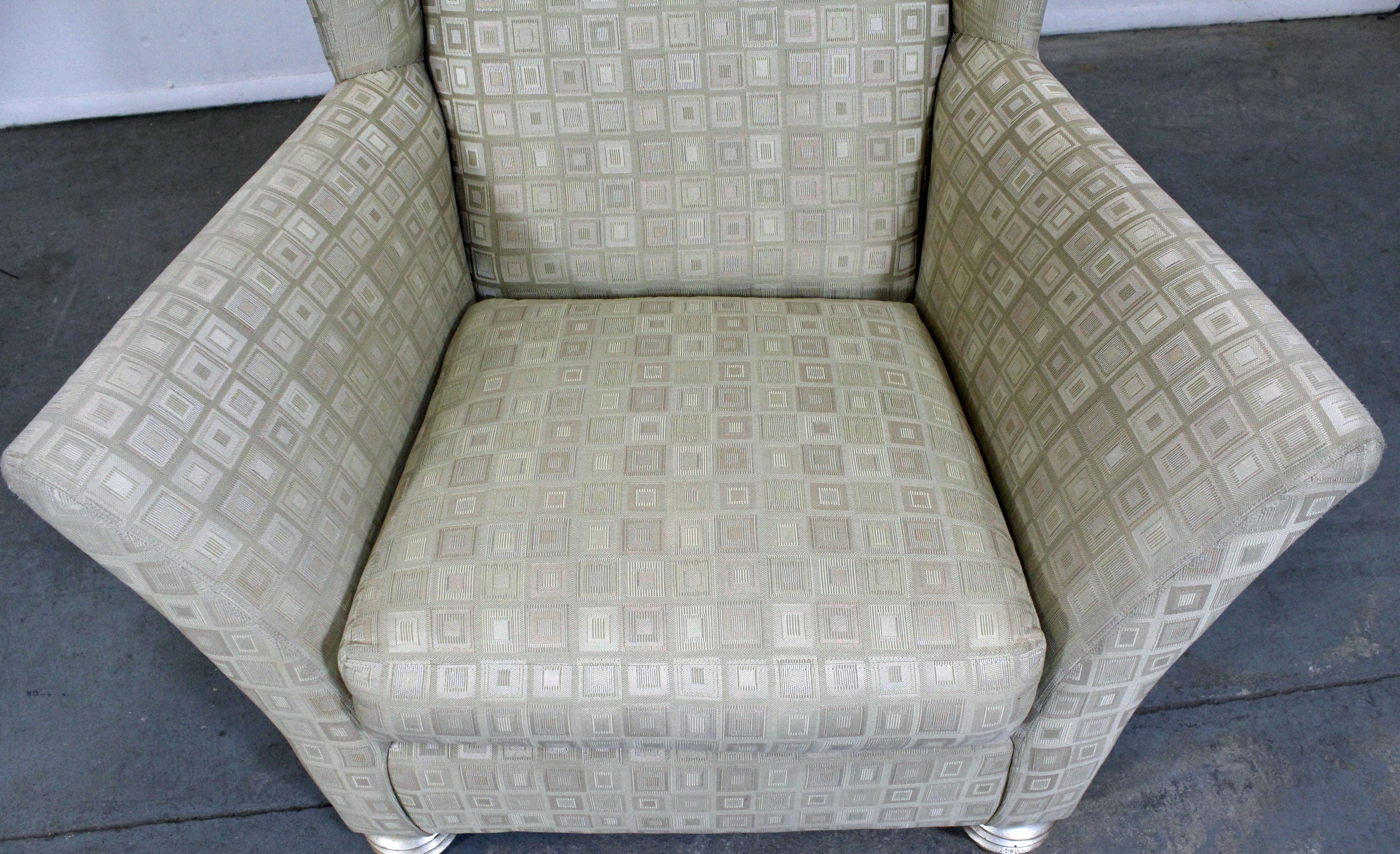 20th Century Modern Larry Laslo for Directional Club Wingback Chair