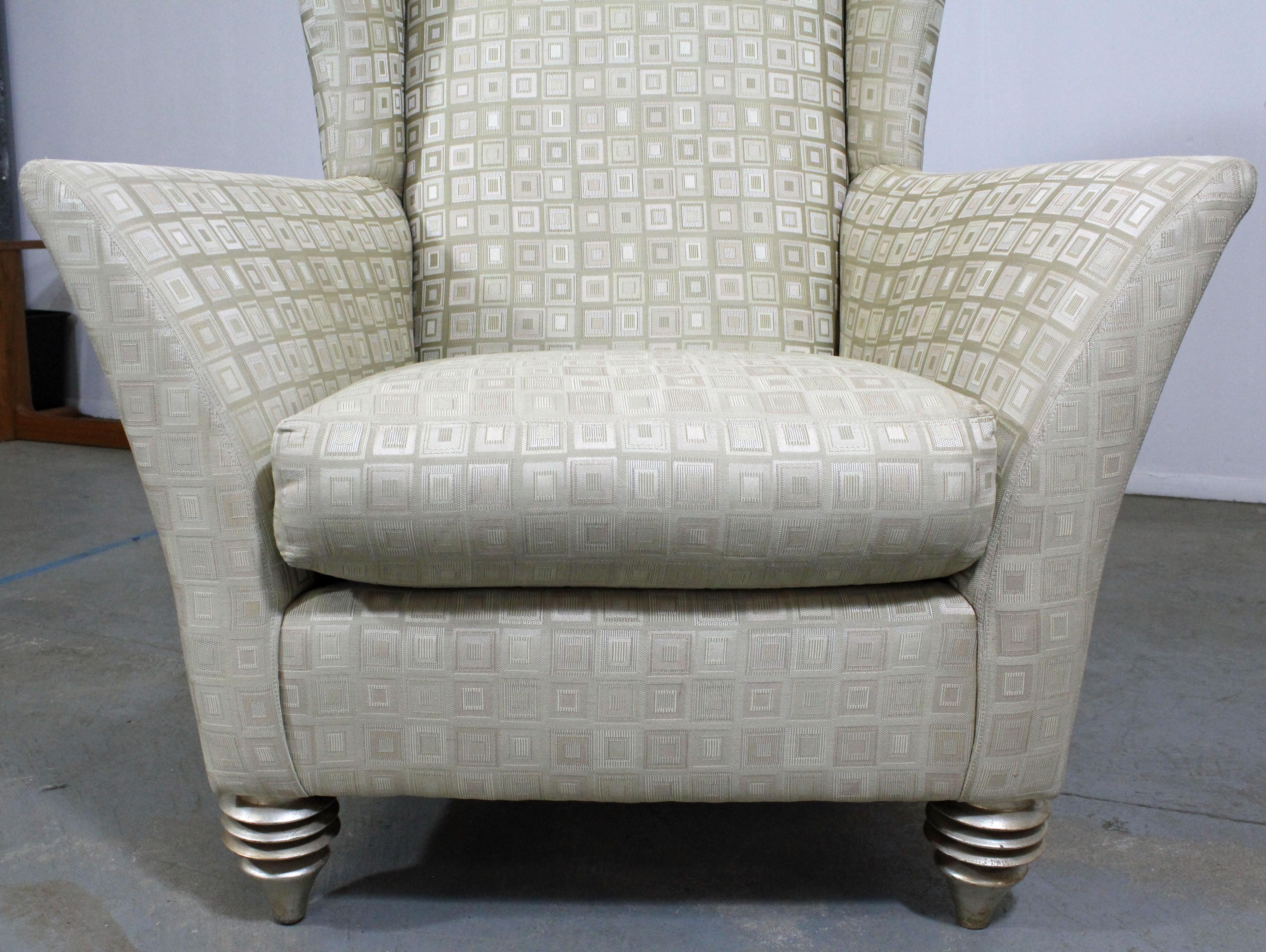 Upholstery Modern Larry Laslo for Directional Club Wingback Chair