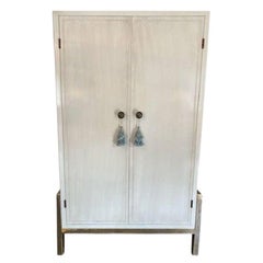 Modern Laura Kirar for Baker Modern Teabox Ivory Lacquer Cabinet Custom Dry Bar