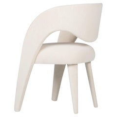 Modern Laurence Dining Chair, DEDAR Beige Chenille, Handmade Portugal Greenapple