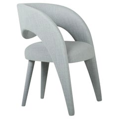 Modern Laurence Dining Chair, DEDAR Glaciar Blue Wool, Handmade by Greenapple