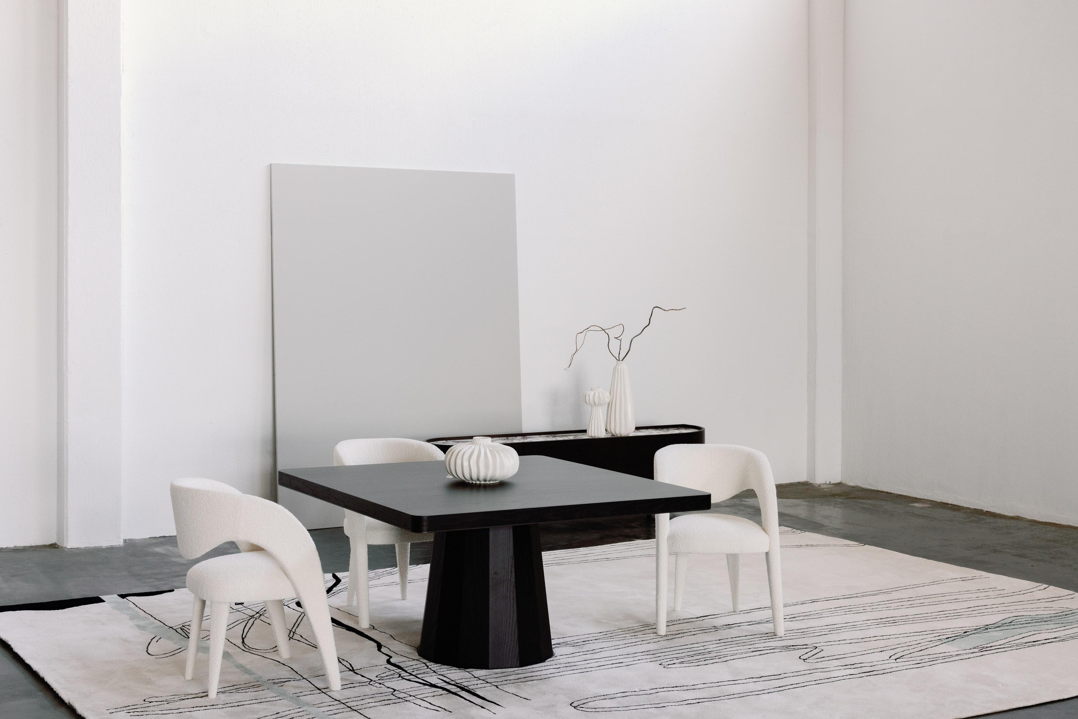 Sillas de Comedor Modernas Laurence, Jacquard DEDAR Borgoña, Hechas a Mano Greenapple Tela en venta