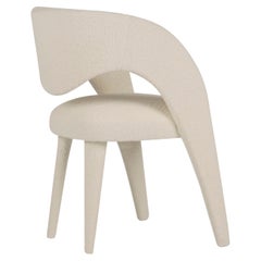 Chaises de salle à manger modernes Laurence, Dedar Bouclé, faites à la main au Portugal par Greenapple