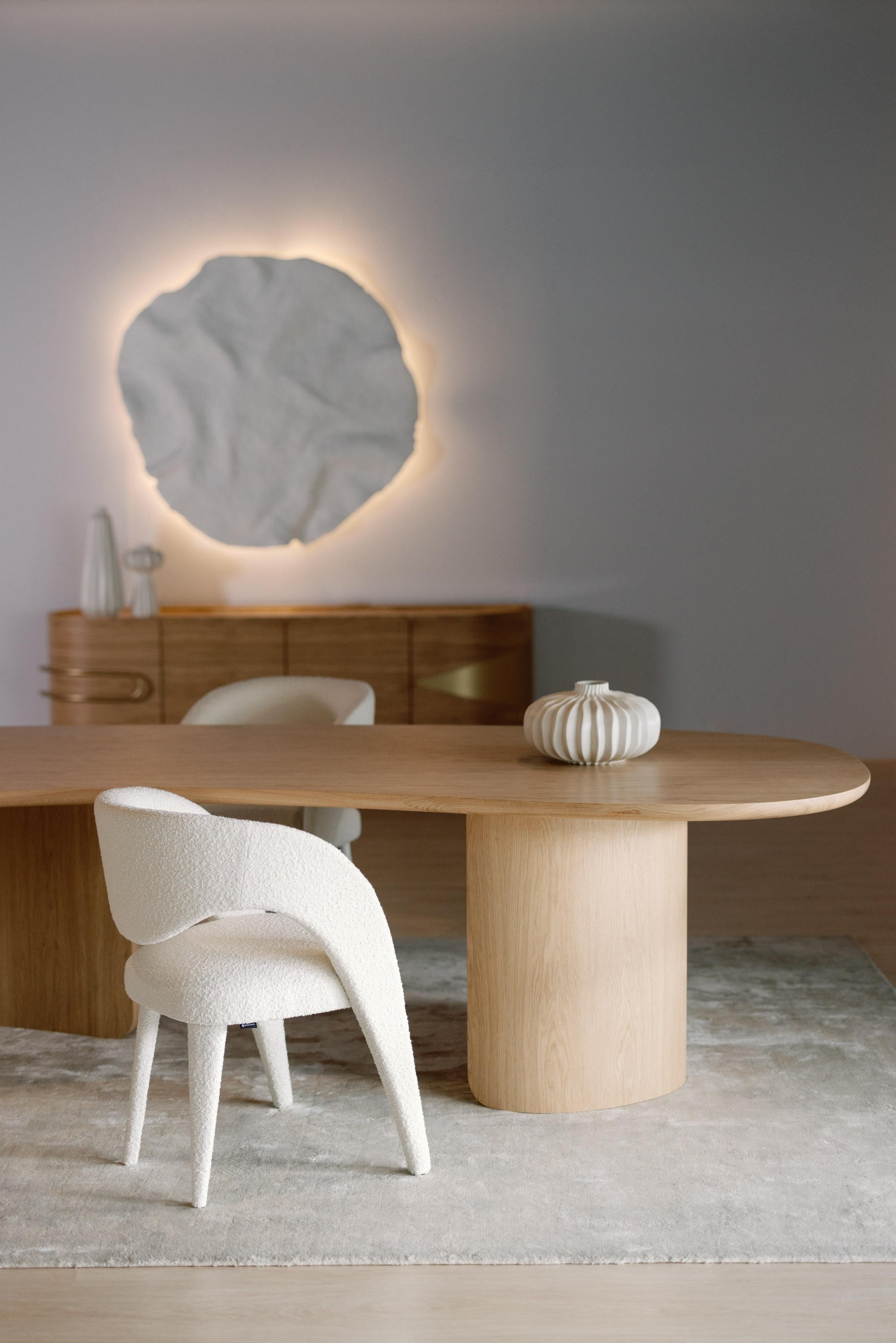 Silla de comedor moderna Laurence, lana mostaza, hecha a mano Portugal by Greenapple Moderno en venta