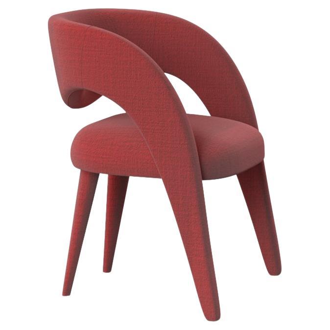 Modern Laurence Dining Chairs, DEDAR Red Wool, Handmade Portugal by Greenapple For Sale