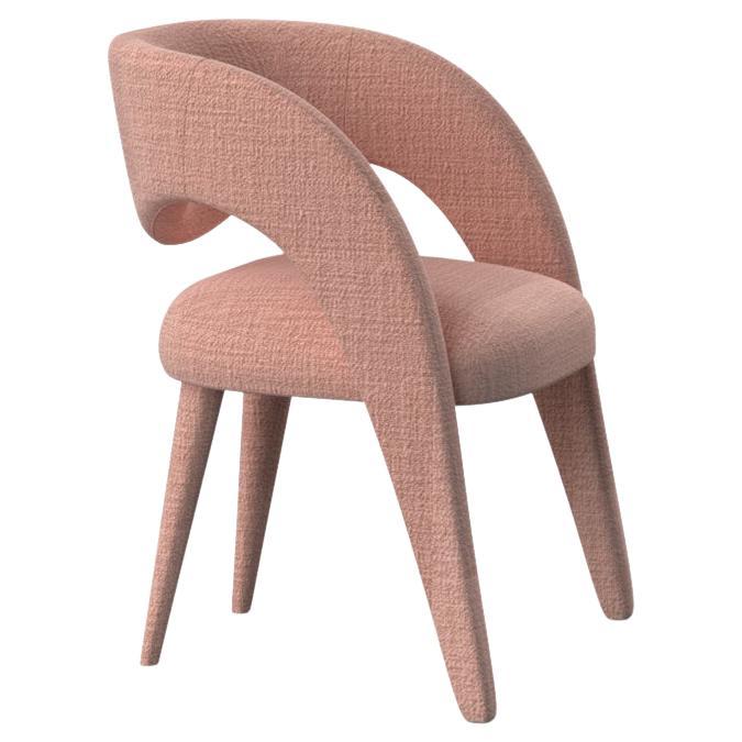 Chaise de salle à manger Laurence, DEDAR Salmon Wool, fabriquée à la main au Portugal par Greenapple en vente