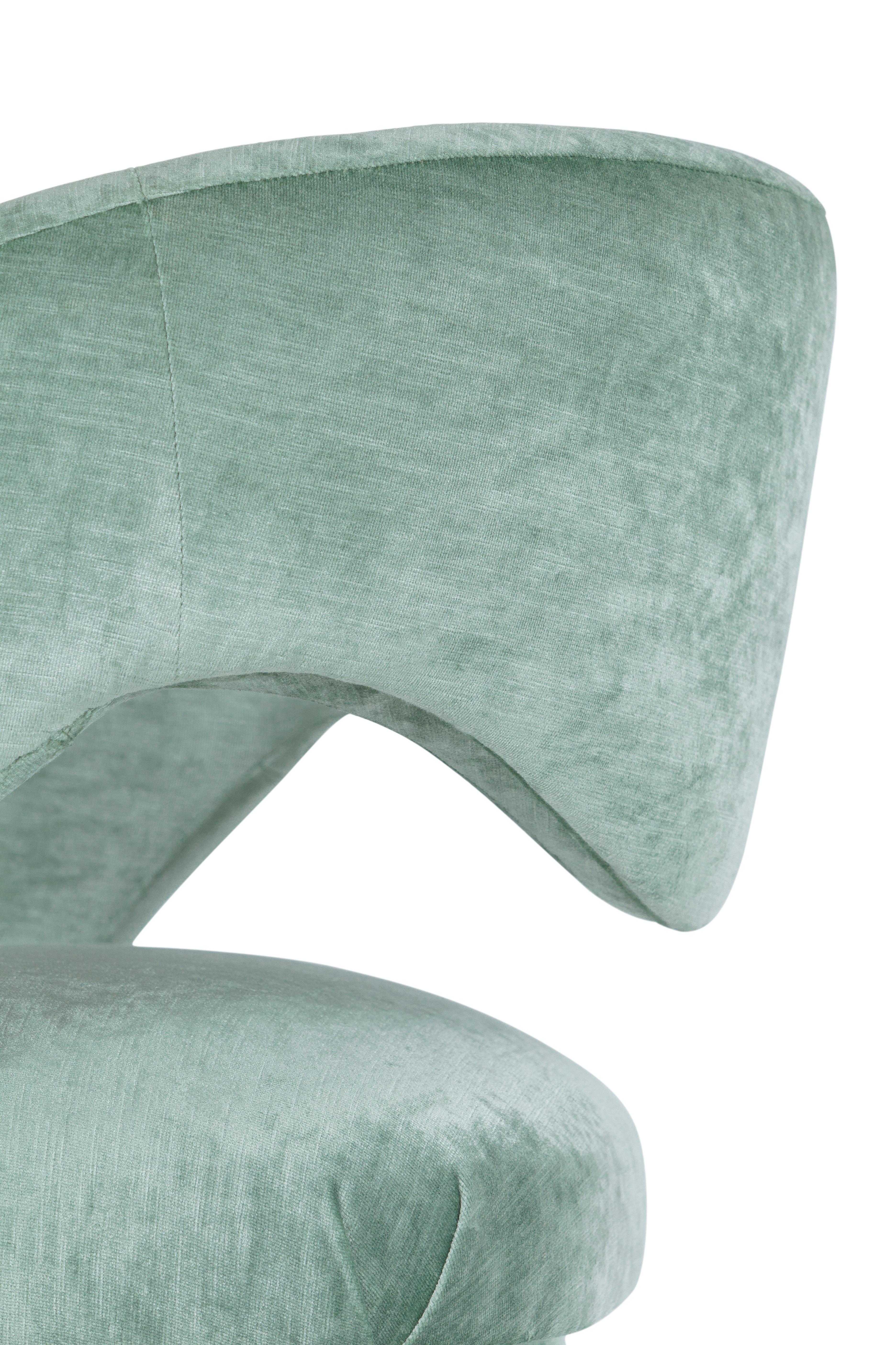 Moderne Laurence-Esszimmerstühle, DEDAR-Samt, handgefertigt in Portugal von Greenapple im Angebot 7