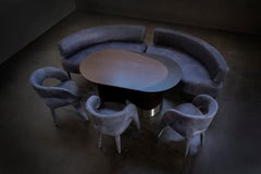 Moderne Laurence-Esszimmerstühle, italienisches Leder, handgefertigt Portugal von Greenapple