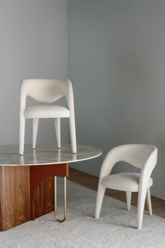 Chaises de salle à manger modernes Laurence en cuir, fabriquées à la main au Portugal par Greenapple