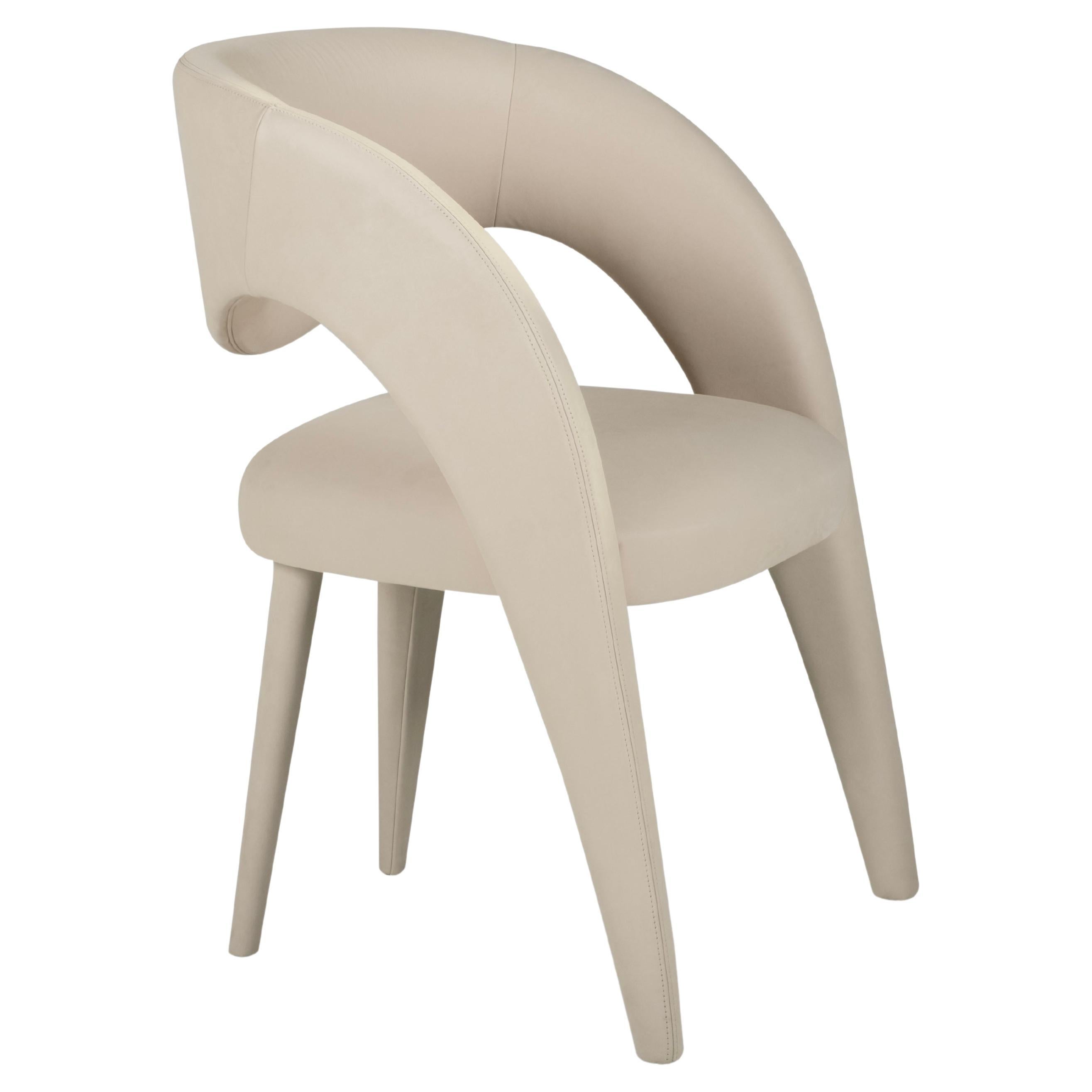 Modern Laurence Dining Chairs, Nubuck Leather, Handmade Portugal by Greenapple For Sale 1