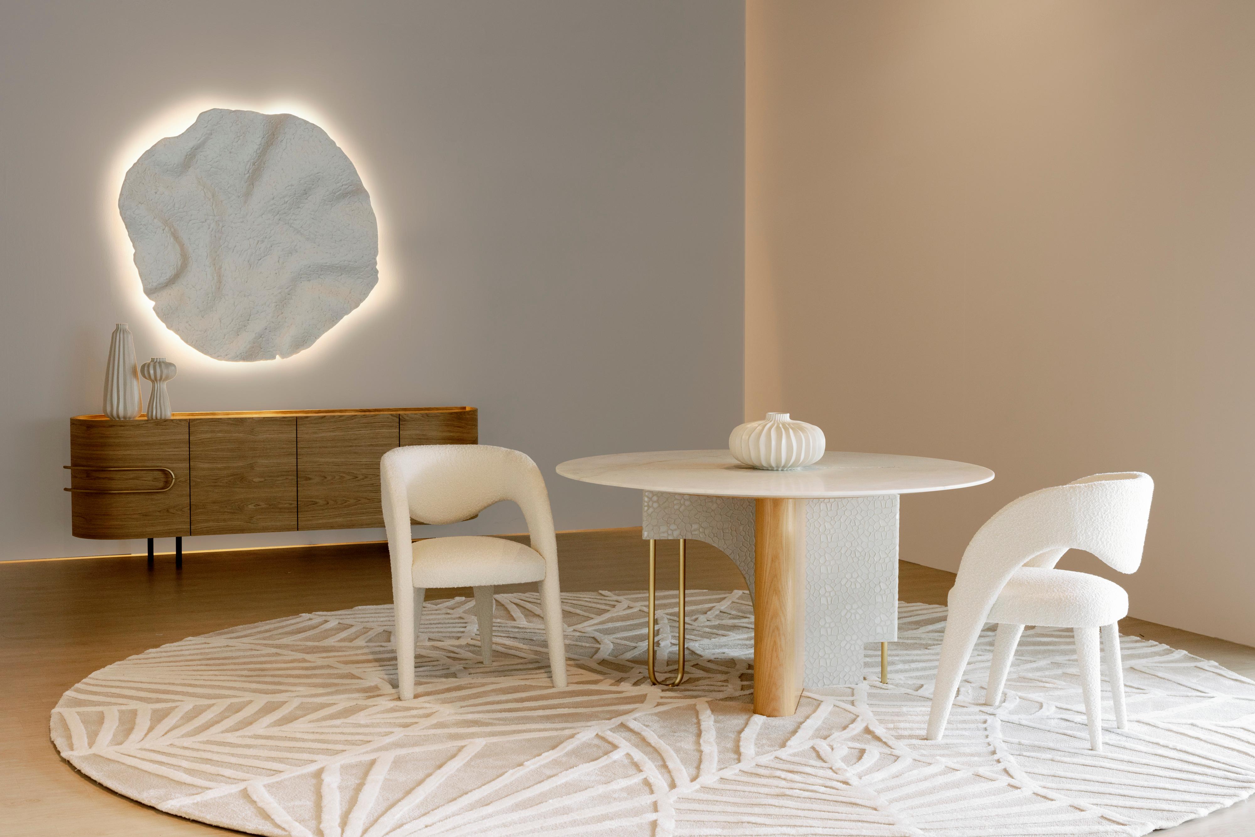 Modern Laurence Dining Chairs, Nubuck Leather, Handmade Portugal by Greenapple For Sale 4