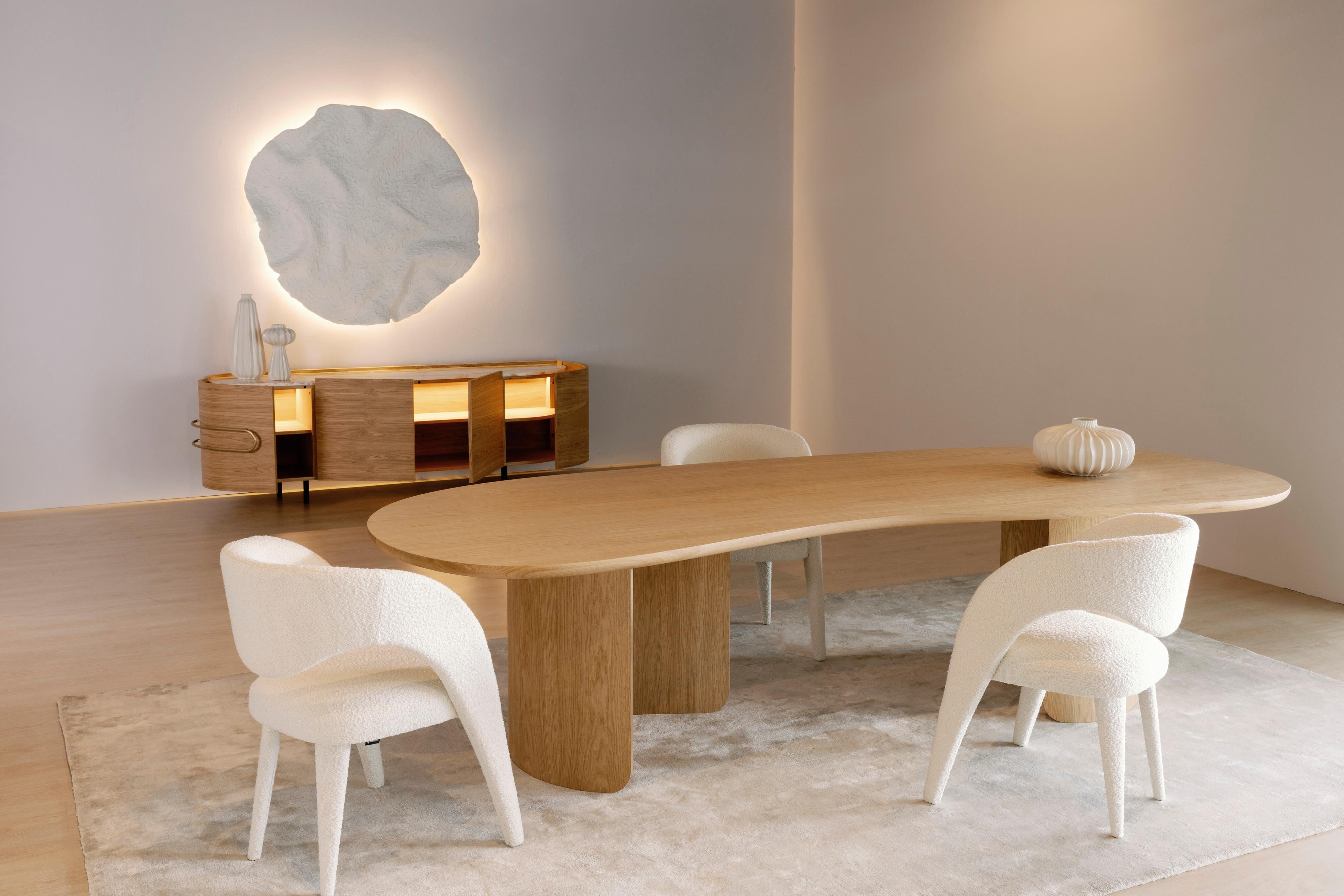 Sillas de Comedor Modernas Laurence Set/6, Bouclé, Hechas a Mano en Portugal by Greenapple en venta 3