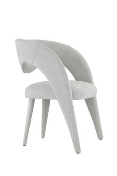 Modern Laurence Dining Chairs, XL Size, Nubuck, Handmade Portugal by Greenapple