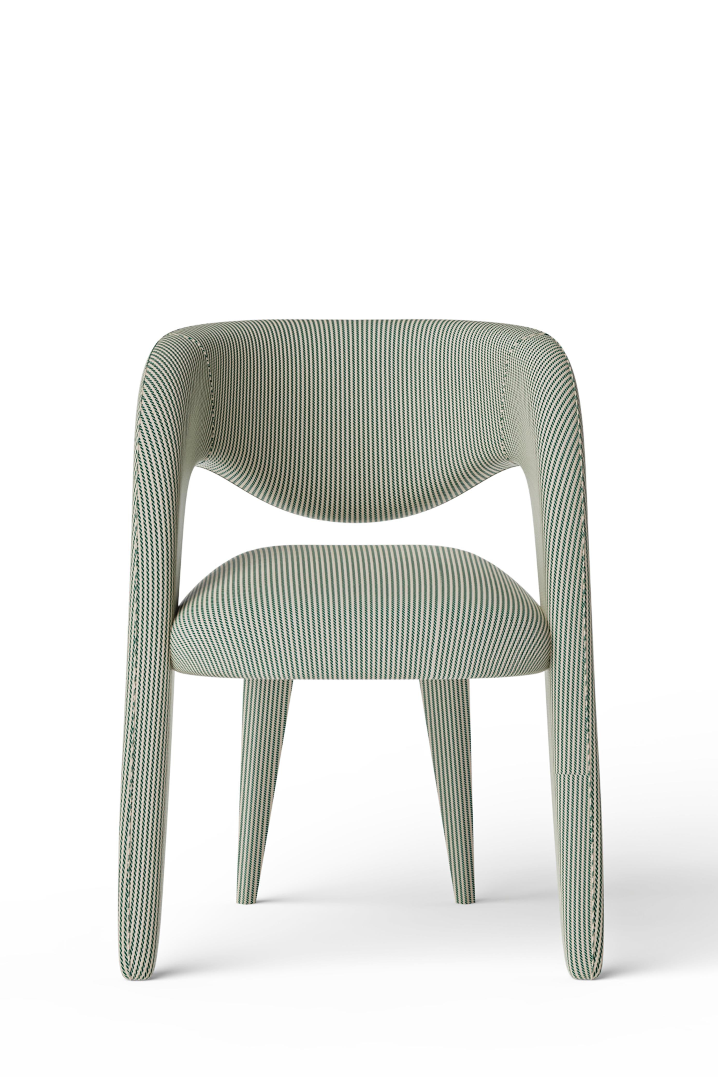 Woodwork Modern Laurence OUTDOORS Chairs, DEDAR Fabric, Handmade Portugal by Greenapple For Sale