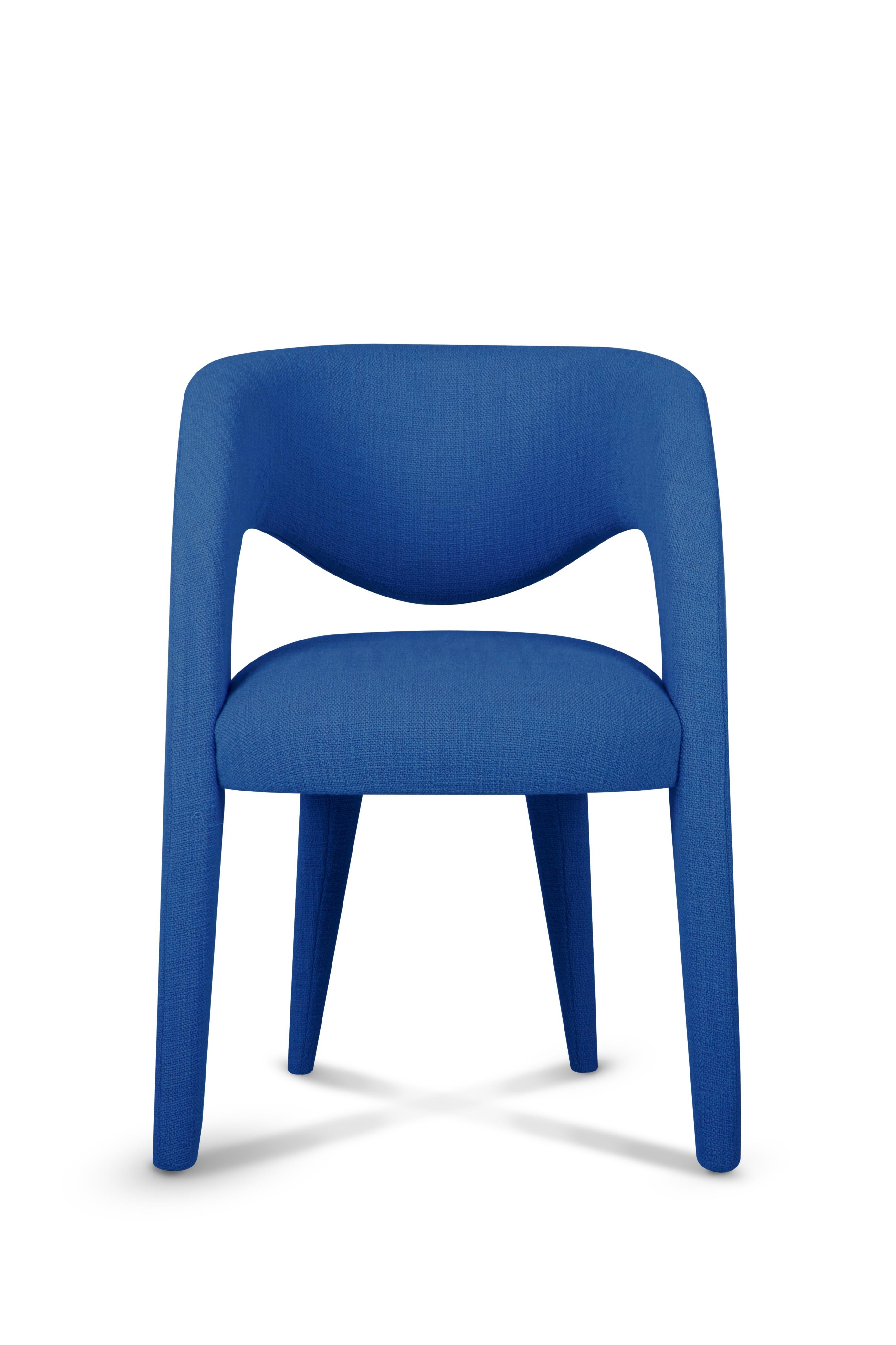 Laurence Chair, Contemporary Collection, Handcrafted in Portugal - Europe by Greenapple.

The Laurence dining chair is an artistic tribute to the essence of femininity in contemporary design. With its elegant and daring silhouette, this dining chair