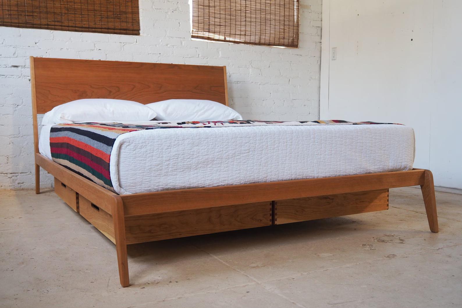 minimalist bed with storage