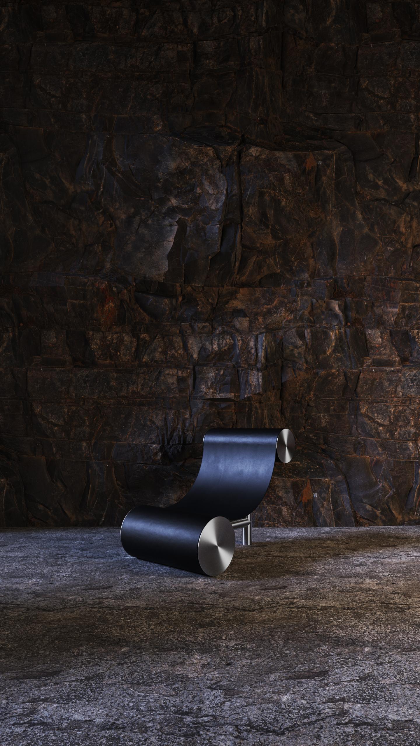 Fauteuil moderne en cuir 'Vero' de Palo Nero Neuf - En vente à Valencia, ES