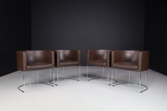 Sillones modernos de cuero Piero Lissoni para Matteo Grassi, Italia, década de 1990