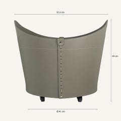 Modern Leather Basket by Limac Design, CADIN MINI, 41 cm Diameter