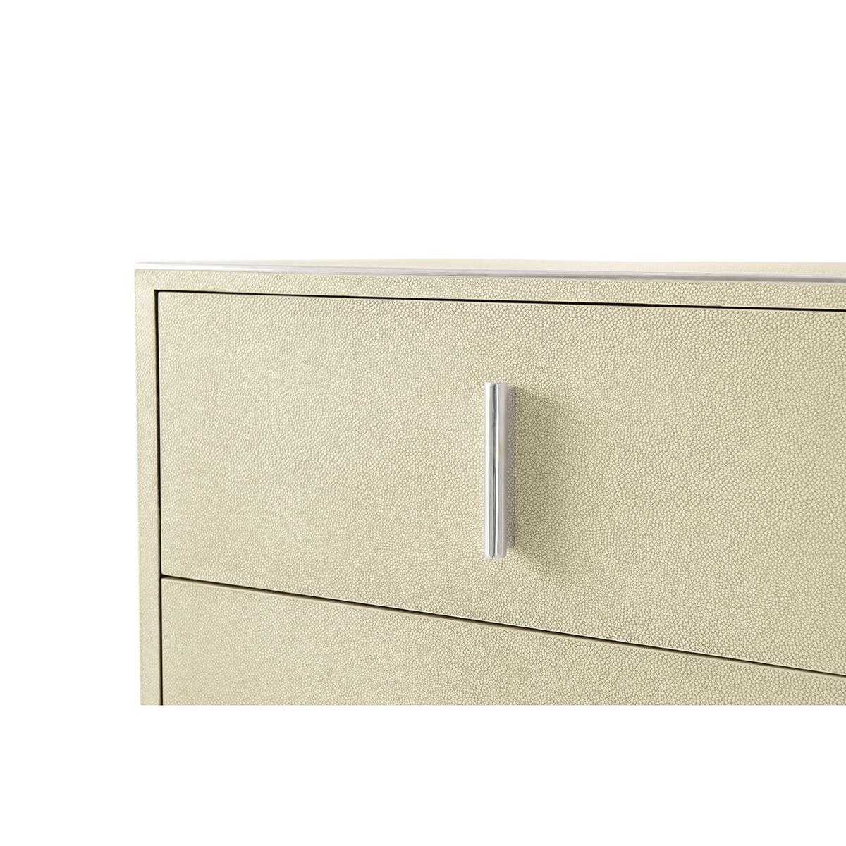 Modern Leather Chest of Drawers, Light For Sale 1