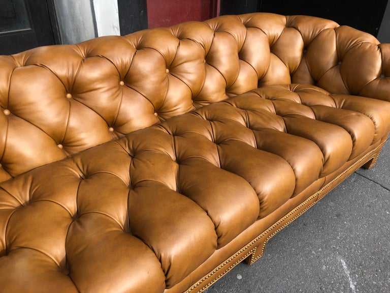 modern chesterfield leather sofa filling