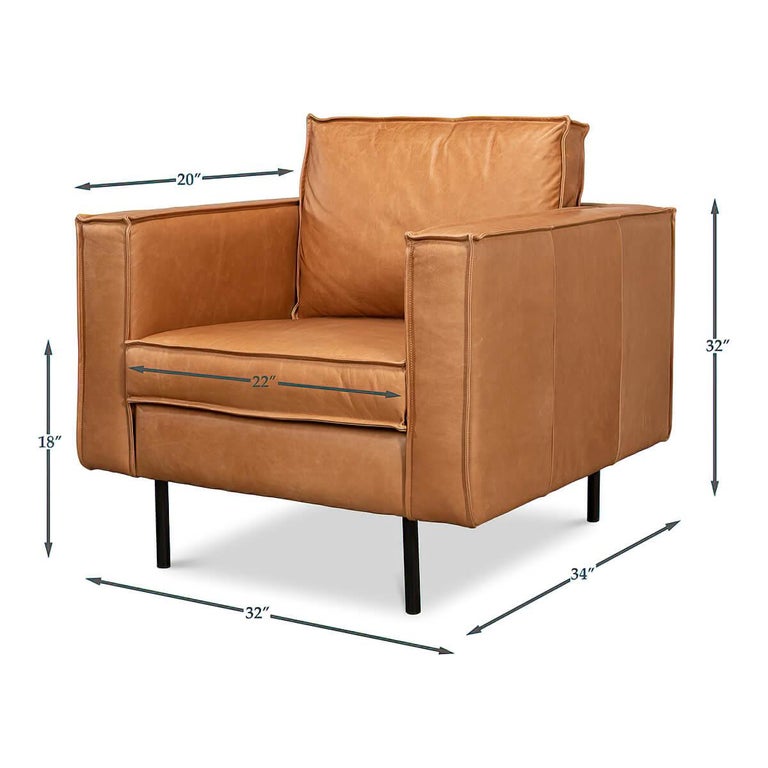 Modern Leather Club Chair For Sale at 1stDibs modern leather club