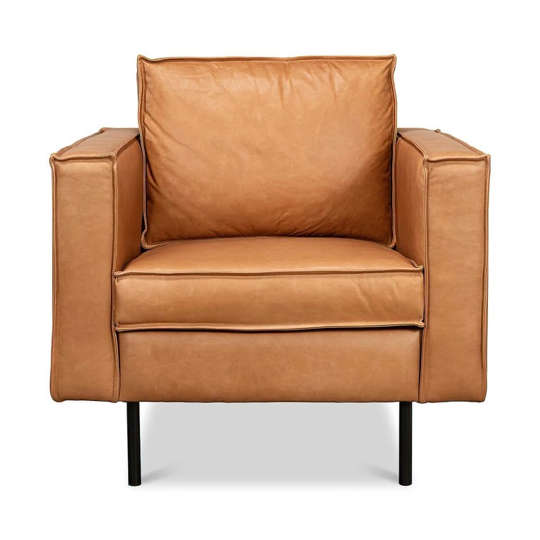 Modern Leather Club Chair For Sale at 1stDibs modern leather club