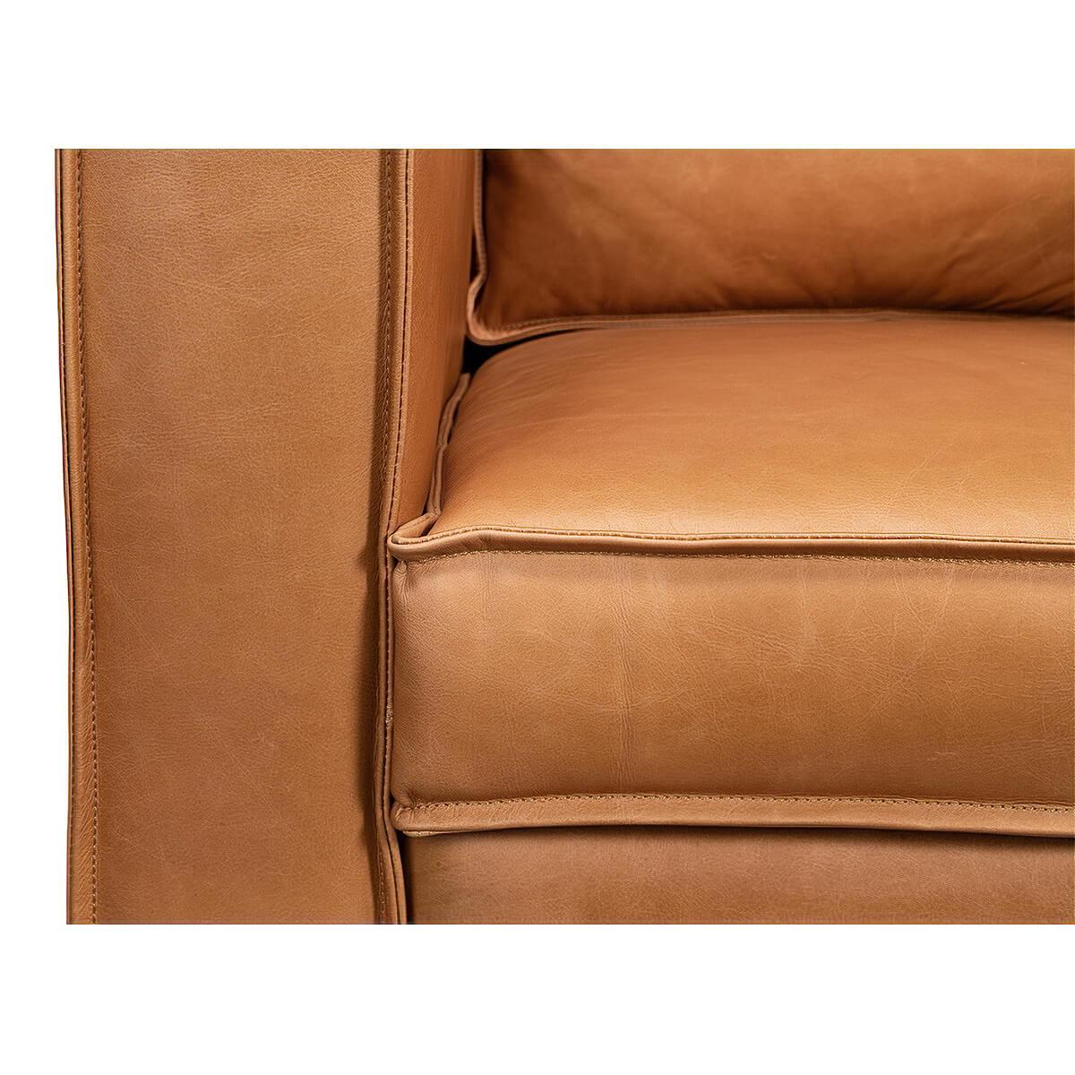 Contemporary Modern Leather Club Chair