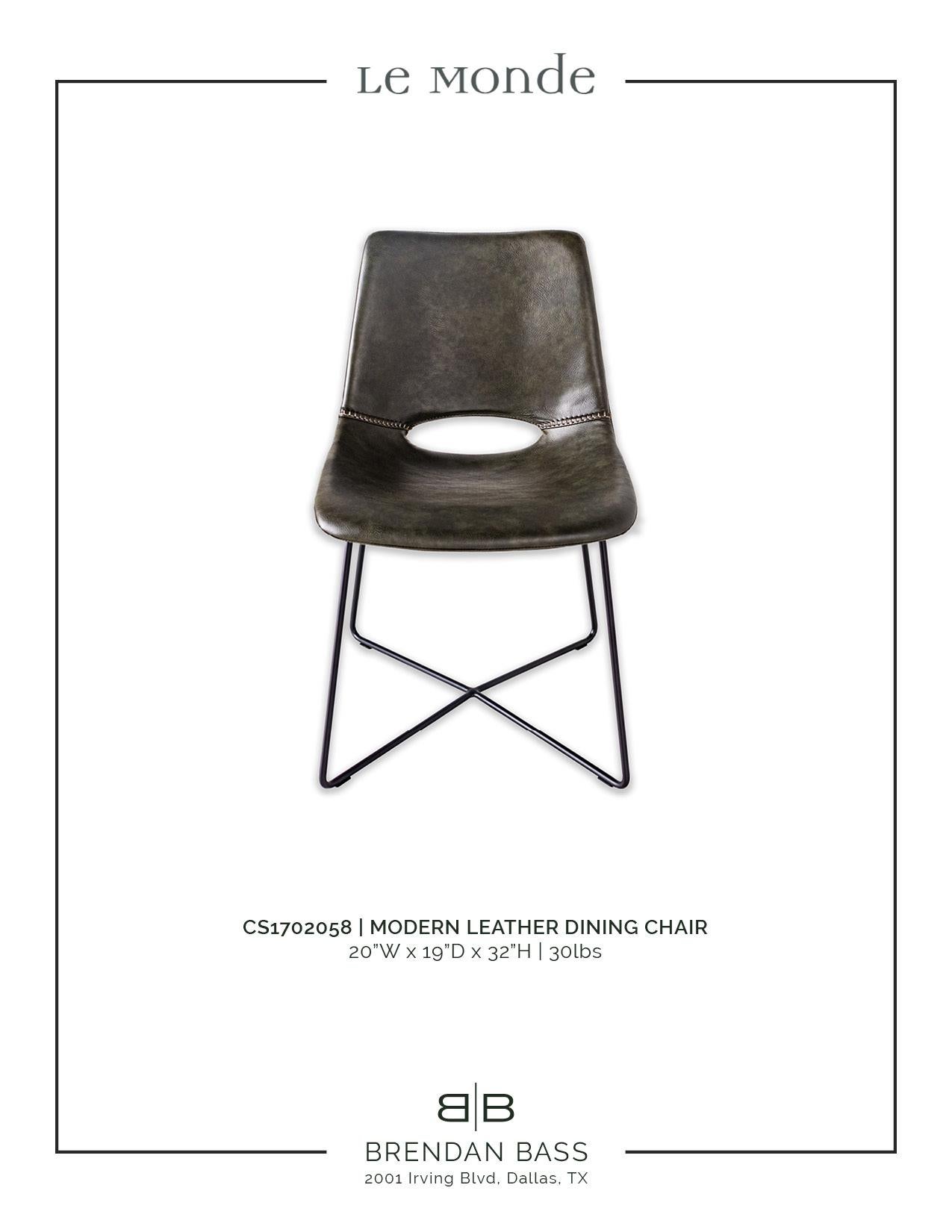 Modern Leather Dining Chair For Sale 2