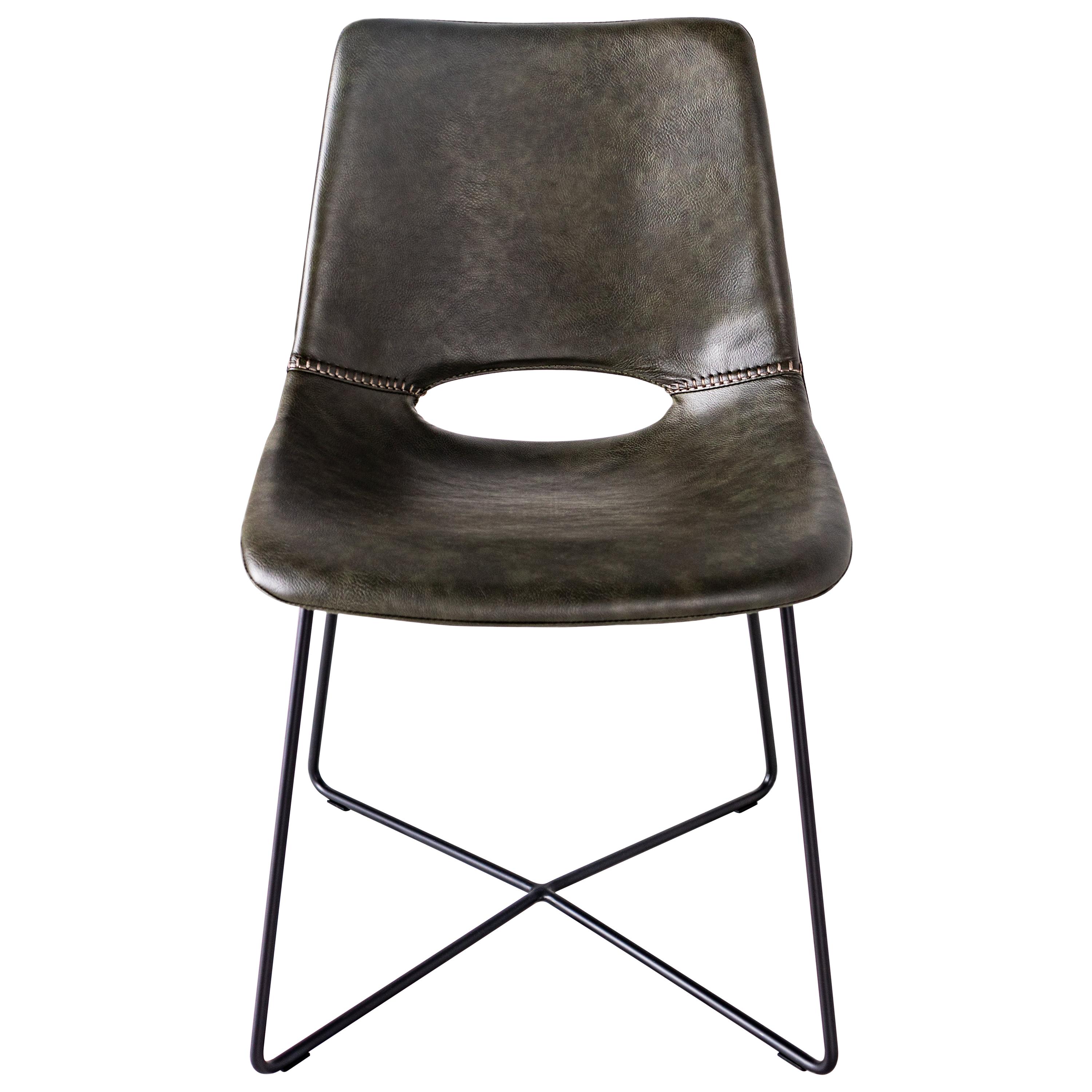Modern Leather Dining Chair For Sale