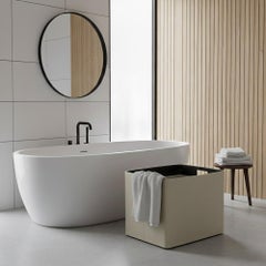 Modern Leather Laundry Basket NOEGI with Handles by Limac Design