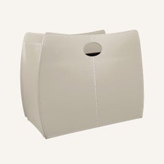 Modern Leather Magazine Rack VANDA, Italian craftmanship
