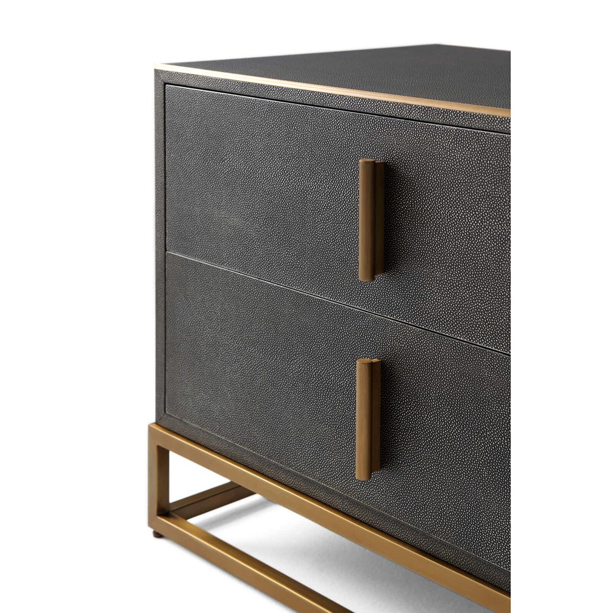 Vietnamese Modern Leather Nightstand For Sale