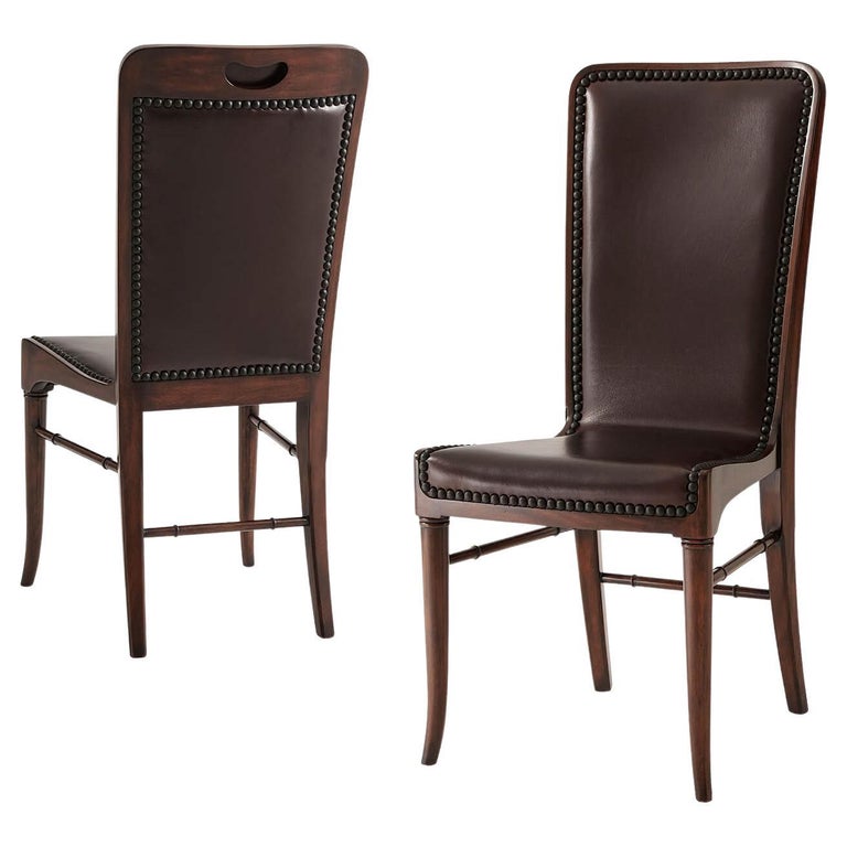 Modern Leather Side Chair For Sale at 1stDibs