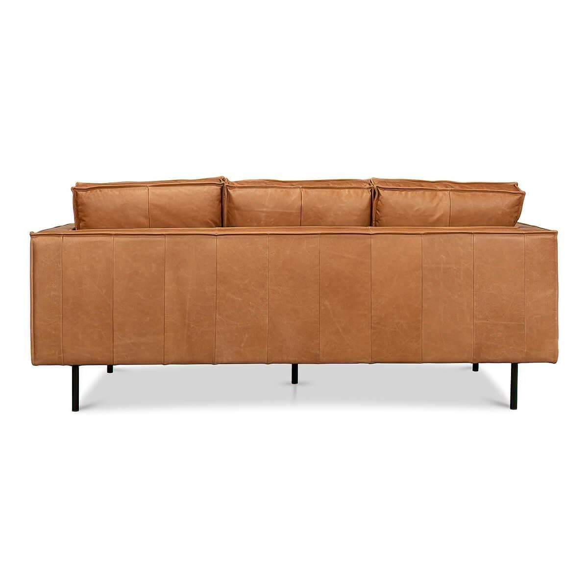 Mid-Century Modern Modern Leather Sofa For Sale
