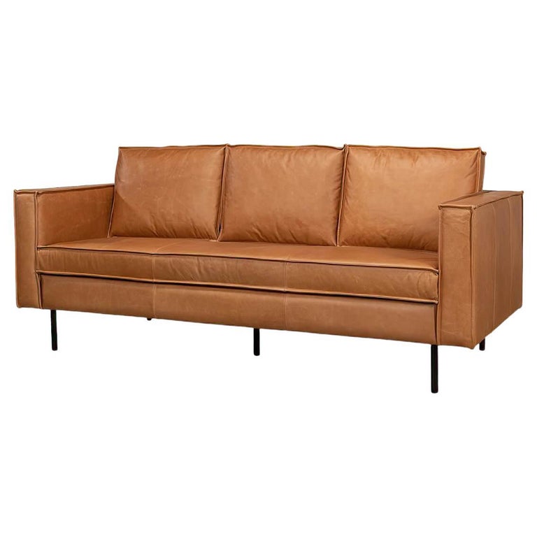 Modern Leather Sofa For Sale at 1stDibs