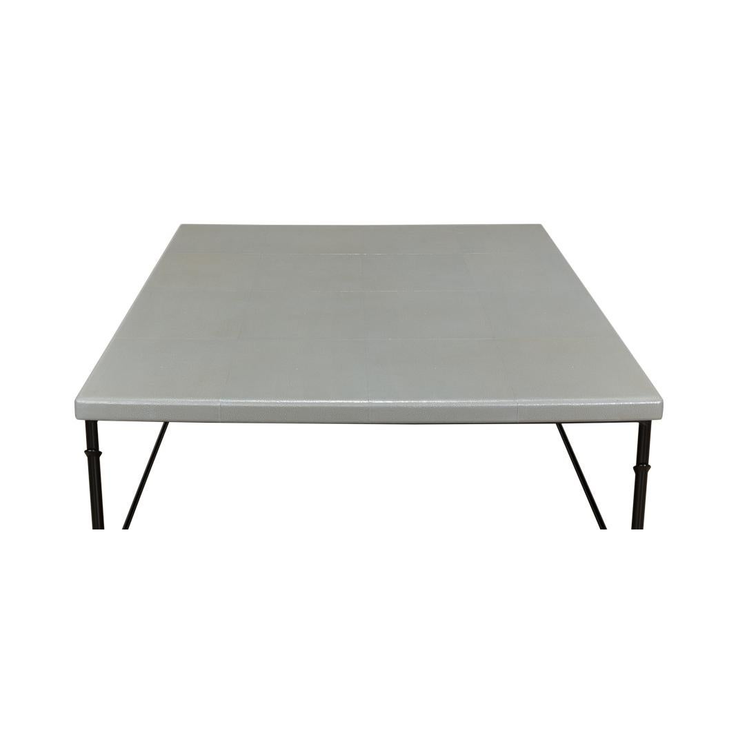Mid-Century Modern Modern Leather Top Coffee Table For Sale