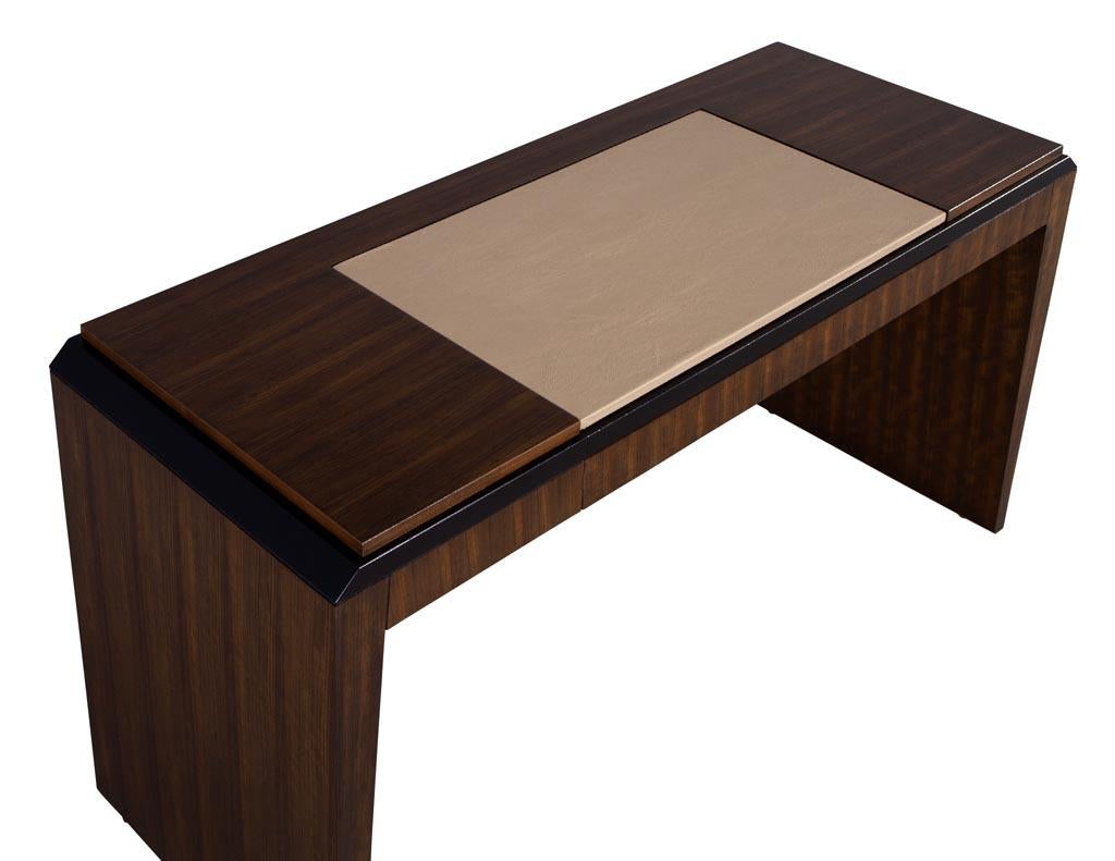 leather top desk modern