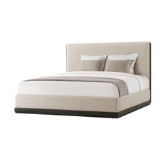 Modern Leather Upholstered California King Bed