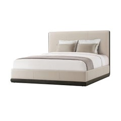 Modern Leather Upholstered King Bed