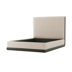 Modern Leather Upholstered Queen Bed