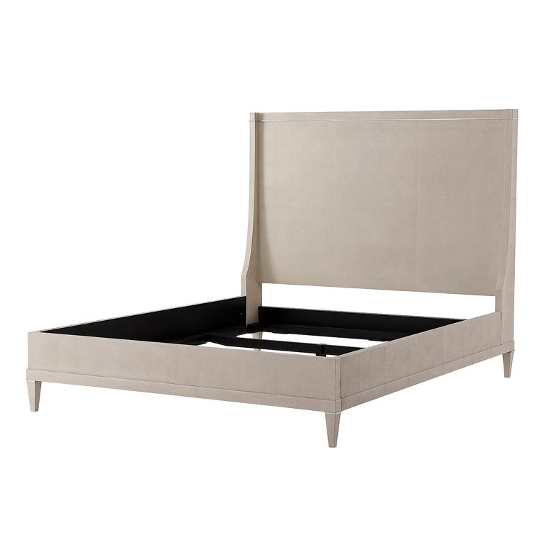 Modern Leather Wrapped Bed, US Queen For Sale at 1stDibs wingback