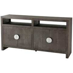 Modern Leather Wrapped Buffet